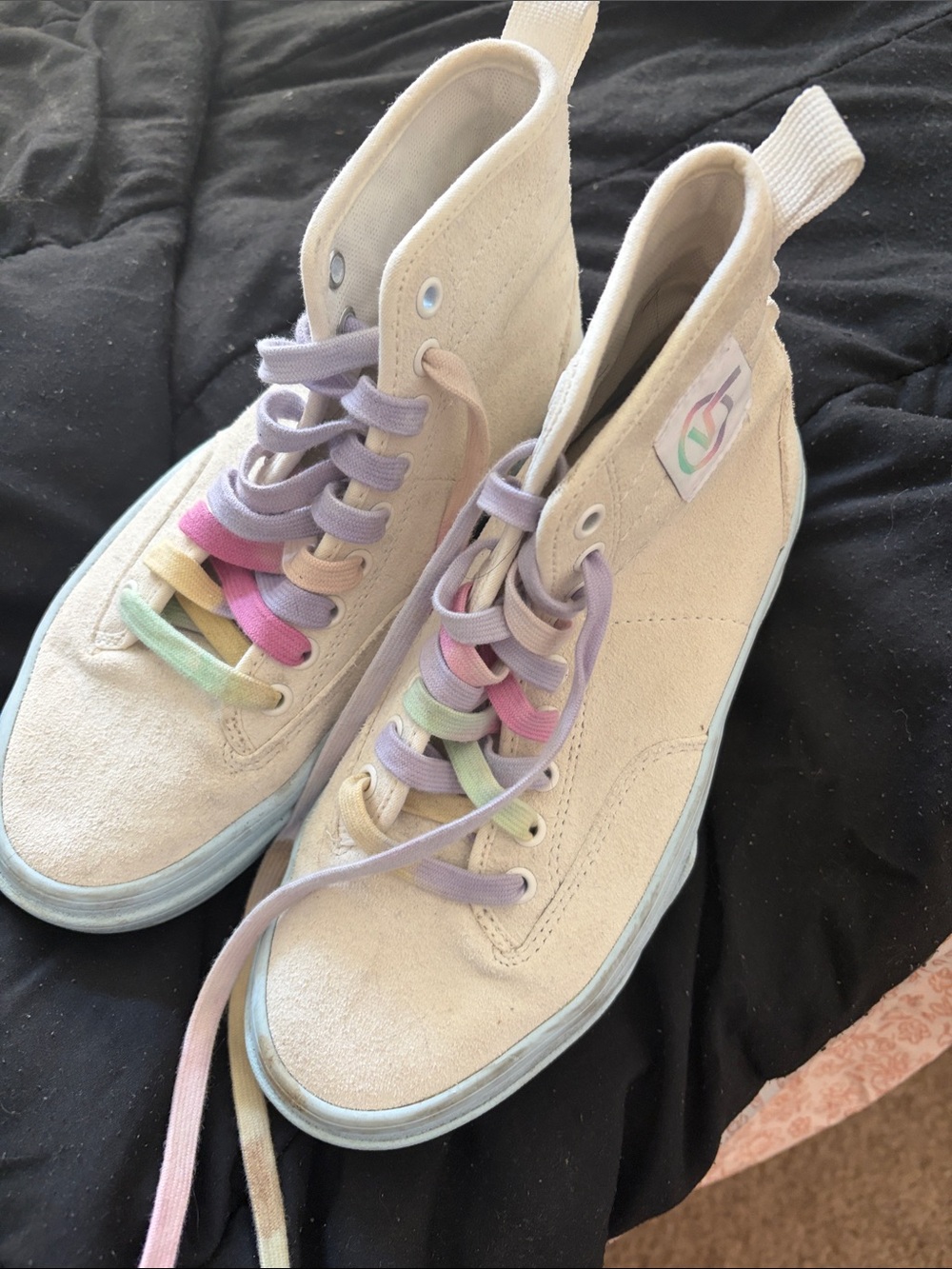 Suede High-Top Vans sneakers in Pastel Multi - Women